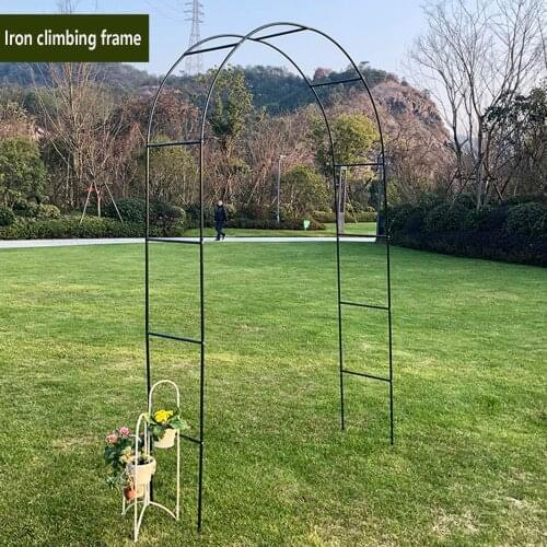 Flower Rack Iron Climbing Stand Black Metal Arches Holder For Wedding Banquet High Quality Flower Frame Decor Garden Decoration