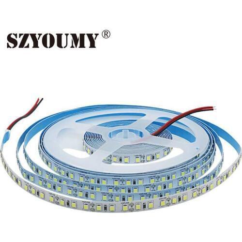 SZYOUMY High Brightness 5M 600led SMD 2835 LED Strip Non-waterproof DC 12V Diode Tape 120led/m Cold White 9000K