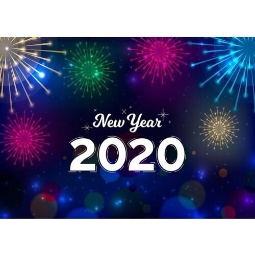 Splendid Fireworks Bokeh Photography Backdrop Computer Printed Background for Children Baby New Year Party Photophone Fond Photo