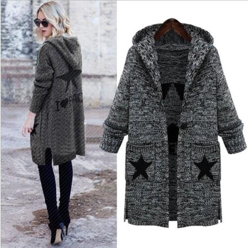 Woman sweaters mujer suéteres cardigan coat sweater women cardigan womens femme winter clothes autumn hooded streetwear oversize