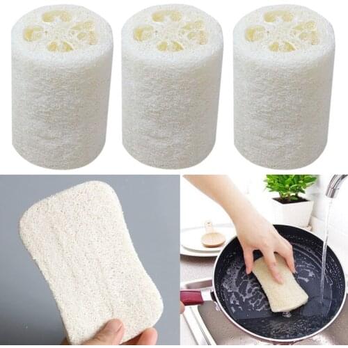1PC Natural Loofah Luffa Loofa Bath Shower Sponge Spa Body Scrubber Horniness Remover Bathing Massage Sponge Washing Dishes