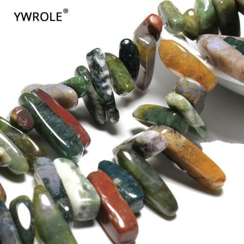 12-18 mm Wholesale Mix Color Stick Shape Natural Indian Agat Stone Beads For Jewelry Making DIY Necklace Bracelet Strand 15