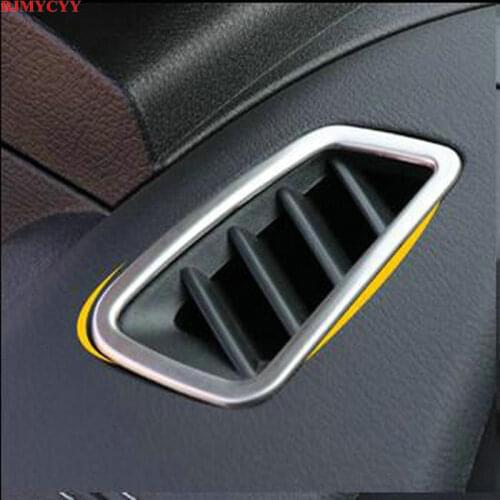 BJMYCYY 2PCS Stainless steel decorative frame air condition outlet automobile dashboard for Nissan Sylphy 14th Sentra 2019 2020