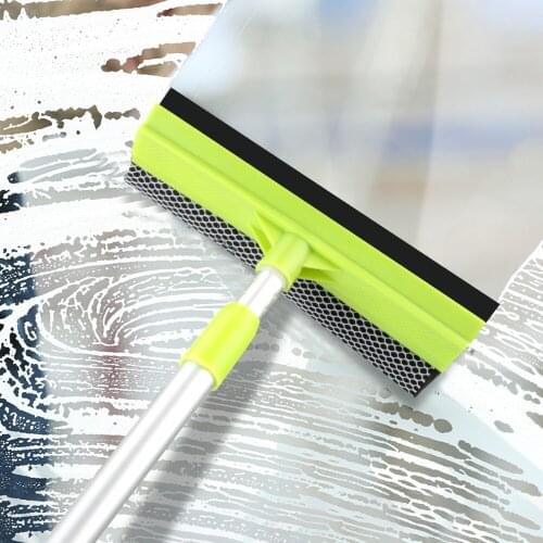 Home Cleaning Tools Telescopic Rod Glass Window Cleaner Squeegee Sponge Adjustable Window Glass Cleaner Wiper 2 in 1