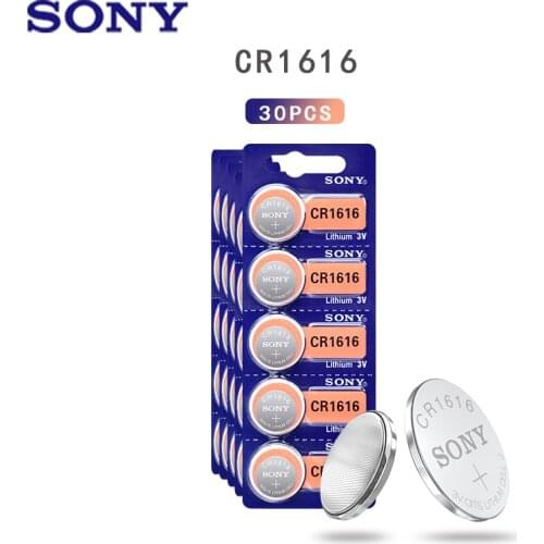 30Pcs Sony 50mAh 3V Lithium Button Cell Battery CR1616 DL1616 BR1616 ECR1616 5021LC L11 LM1616 CR 1616 Coin Cell Batteries