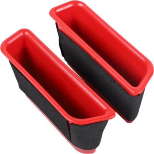 Car Door Side Armrest Handle Storage Box Cover Fit for Ford Mustang 2015+ Container Accessories Car Styling