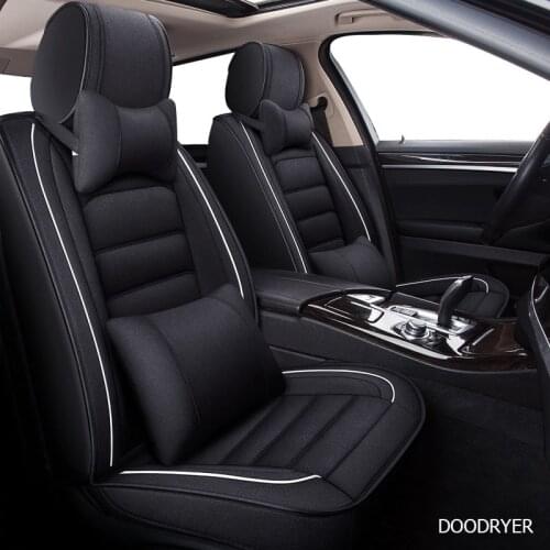 DOODRYE flax car seat covers For toyota avensis t25 wish prado 120 150 corolla prius 20 land cruiser 100 camry 40 50 car seats