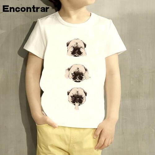 Kids No Evil Cat/Sloth/Pug Design T Shirt Boys/Girls Great Casual Short Sleeve Tops Children Cute T-Shirt,HKP2061