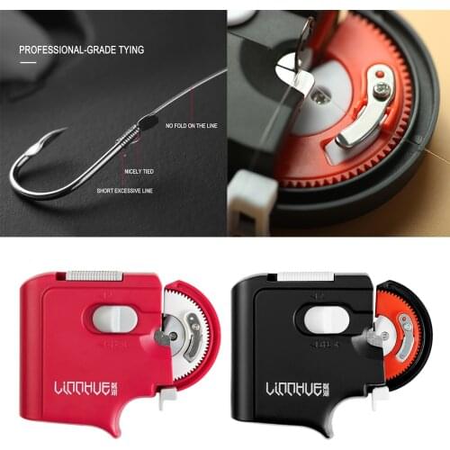 LINNHUE Electric Fishing Hook Line Tier Automatic Fish Line Knot Tie Binding Device Quick EZ Fishing Knot Tying Tool