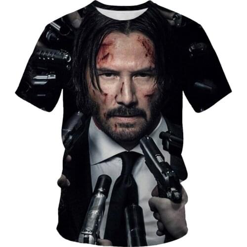 Summer new mens T-shirt 3D printing film and television character pattern Harajuku street O-neck fashion men and women the same