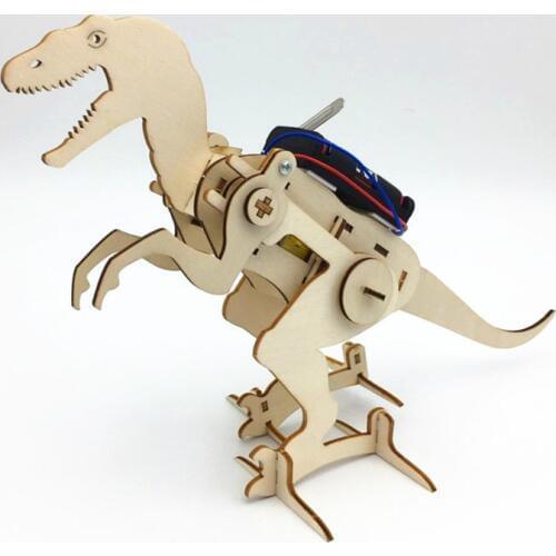 DIY STEM Toys For Children Electric Walking Dinosaur T Rex Construction Puzzle Boys Craft Technology Educational Toys Brinquedos