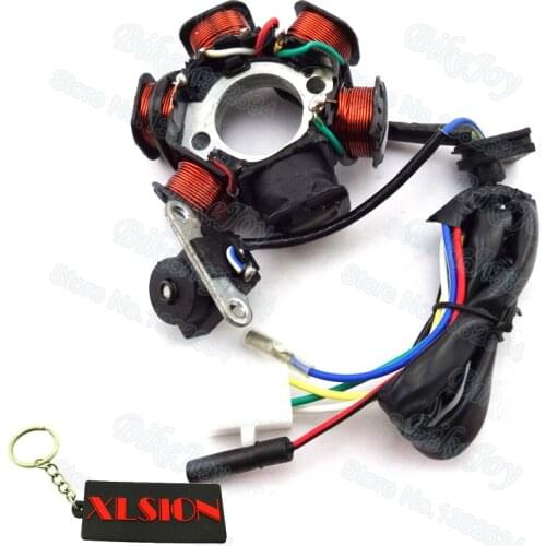 6 Poles AC Magneto Ignition Stator Coil For GY6 50cc Moped Scooter ATV Quad Go Kart Motocross Motorcycle Motorbike