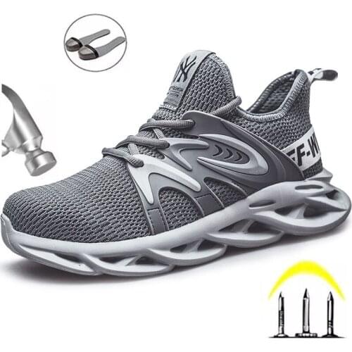Summer Leisure and Breathable Work Safety Shoes European Standard Steel Toe Anti-smashing Lightweight Deodorant Protective Shoes