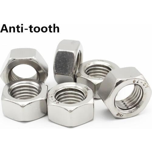 M4/M5/M6-M20 DIN934 Anti Hex Nut Hexagon Anti-tooth Left-handed Hexagonal Nuts