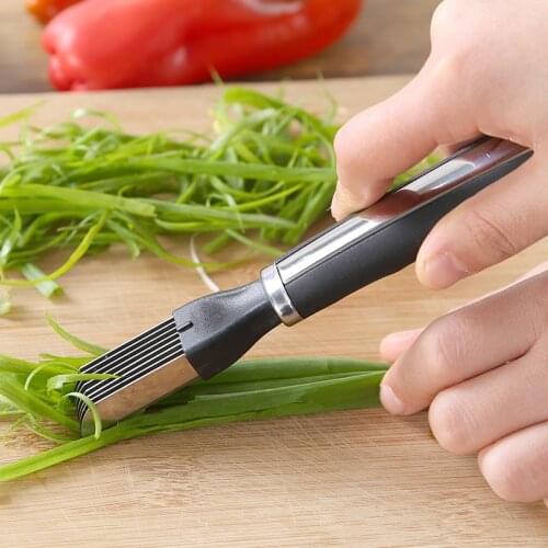 304 Stainless Steel Multi-function Onion Shredder Cutting Vegetable Slicer Green Onion Kitchen Tool Steel Nail Peeling Artifact