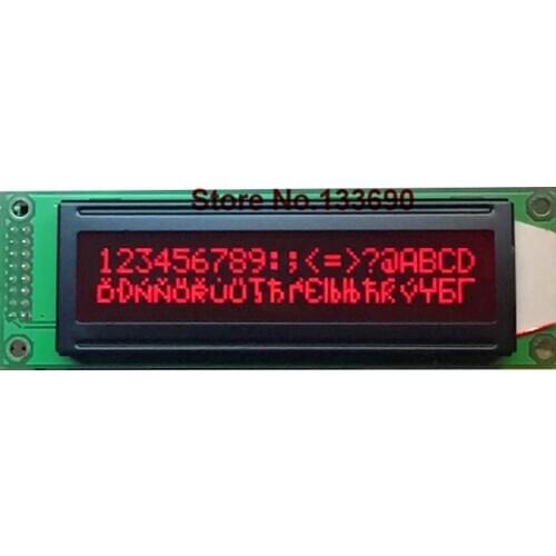 5V Character 20x2 2002 LCD Display Module HD44780 red on Black Super High Contrast 20*2 red lcd display