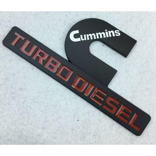 3D Car Sticker Fit For R-AM 2500 New Aolly Black Red C-Ummins Turbo Diesel Emblem Badge