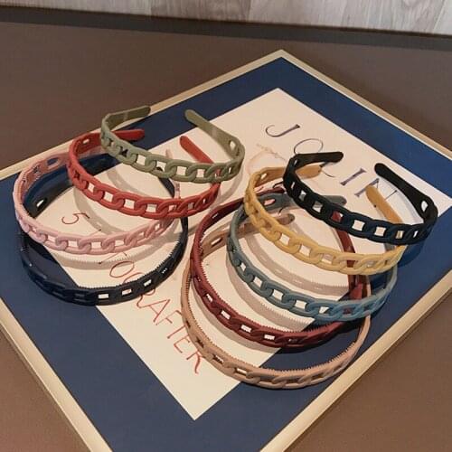 NEW Women Headband Hair Accessories Wide Simple Geometric Openwork Frosting Hair Hoop Head Band Girls Hairbands Headress