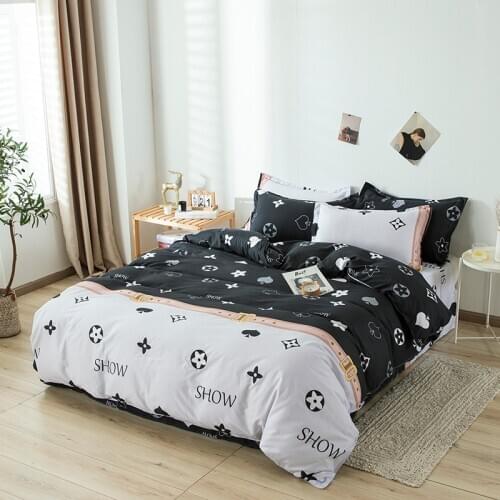 Comforter Bedding Sets Leaf Cartoon Fashion Simple Cute Bedding Sets Child Twin Full Queen Size Pillowcase Duvet Cover Bed Sheet