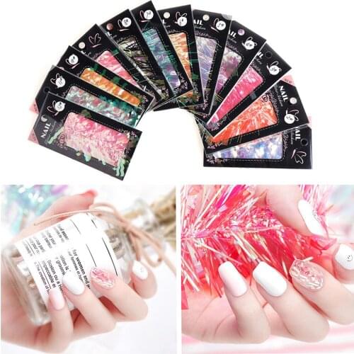 Nail Art Transfer Stickers Slider Paper Nail Foils Sparkly Nail Manicures Decor Lightweight Cosmetic Space-saving Kit