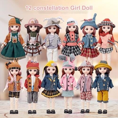 Gift Doll Twelve Constellation 30CM Dolls Mini Baby Birthday Present Key Pendant Collection Decoration Stuffed Plush Toy Puppets