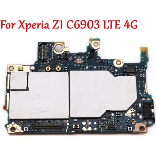 Full Work Original Unlock mainboard For Sony Xperia Z1 L39h C6903 LTE 4G motherboard Logic Circuit Electronic Panel
