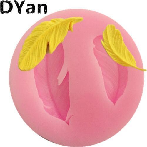 Bird Feather Animal Feather Fondant Cake Mold DIY 3D Silicone Mold Kitchen Pastry Baking Cake Decorating Tools A1446