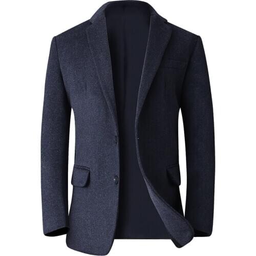 Plus size 8XL 2020 NEW jacket upscale outerwear and overcoat simple button mens wool coat winter mens wool coat Mans suit