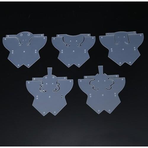 5pcs PVC Leather Craft Template Animal Sewing Pattern Stencils Craft Making DIY Handmade Leather Elephant Ornaments Pendant