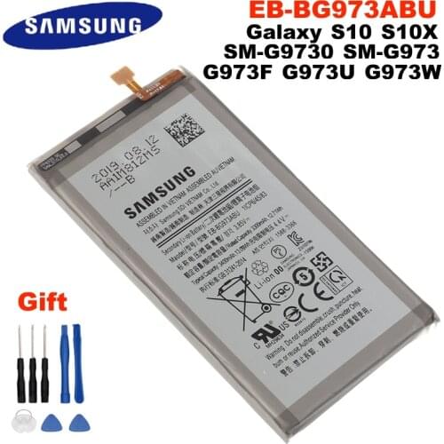 SAMSUNG Original Battery EB-BG973ABU For Samsung Galaxy S10 S10X SM-G973 G973F G973U G973W G9730 Cellphone Battery 3300mAh+Tools