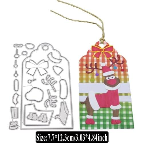 Christmas Deer Die Cuts for Card Making,URYKE Metal Cutting Dies Stencil Pattern Template for DIY Embossing Scrapbooking New