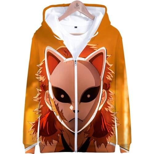 New 3d Print Anime Blade of Ghost Fashion Zipper Men Women Hoodies Jackets Casual Long Sleeve 3D Hooded Sweatshirt Tracksuit Top