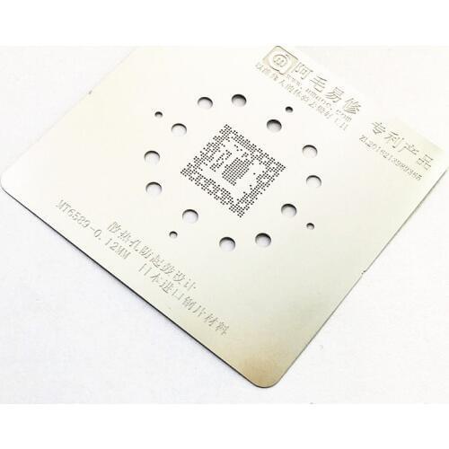 MT6589 CPU BGA Stencil Reballing IC Pin Solder Direct Heating BGA Template 0.12mm Thickness Anti Drum-up Not Easily Deformed