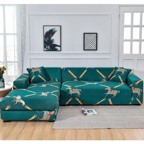 Geometric printing Corner Sofa Covers for Living Room Elastic Couch Cover for1/2/3/4seat L Shape Sofa Need Buy 2pcs Slipcovers