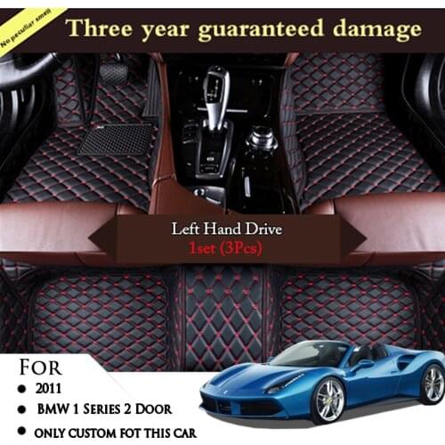 Waterproof Car Floor Mats For BMW 1 Series 2 Door 2011 Dash Auto Interior Decoration Car Carpet Car Styling Leather Rugs Cover