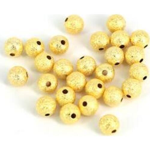 Pick Size 4 6 8 10mm Gold COlor Acrylic Round Ball Stardust Matte Spacer Loose Beads Charms Findings For Jewelry Making ST07