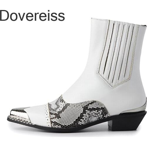 Winter For Woman New Fashion Pointed Toe Shoes White Classics Slip-on Concise Short Boots 34-48