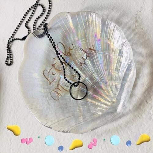 Harajuku Fashion Hollow Pendant Couple Necklace Black Chain Trendy Pendant For Women Men Simple Designs Punk Party Jewelry Gifts