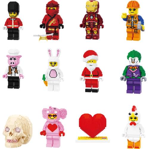 Balody Legao Technic For Children 1000+pcs 3D Model Action Figure Assembly Mini Diamond Building Blocks Christmas Toys