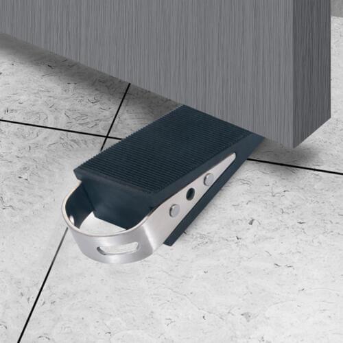 2pcs 304 Stainless steel door stopper Catch Floor Nail-free Door Holders wear-resistant anti-slip door stop windproof rubber
