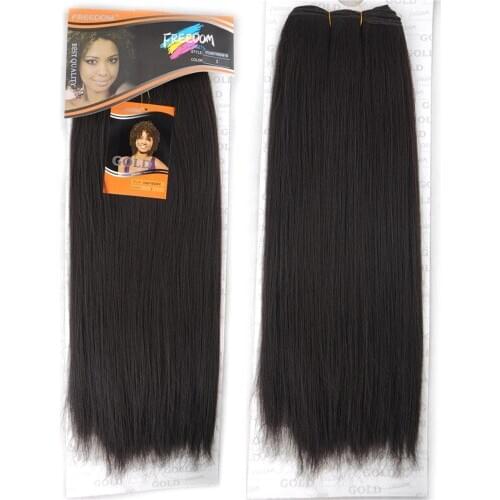 20" Yaki Straight Hair Weaving Bundles Hair Weft 1Bundles/160G/Pack Synthetic Hair Extension Mix Black(Free Shipping)