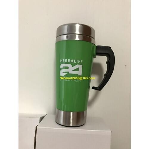 3pc Green Herbalife 24 Nutrition Shake Bottle 500ml Stainless Lazy Self Stirring Mug Auto Mixing Health Meal/Tea Coffee Mug Cups