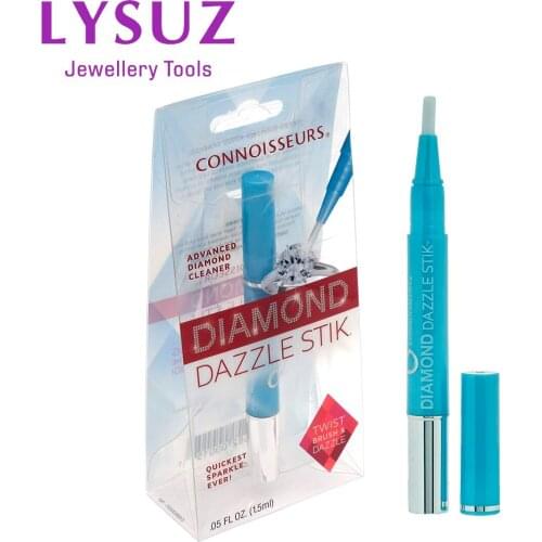 Connoisseurs Diamond Dazzle Stik Cleaning Diamonds Precious Gemstones Jewelry Brush Gold Platinum Moissanite Ring Polishing