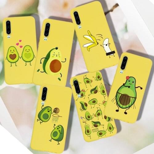 Cute Avocado Banana TPU Case For Huawei P30 Lite P40 Pro Plus P40 Lite E Y6 Y9 Prime 2019 P Smart 2021 PSmart Z Cover Silicone