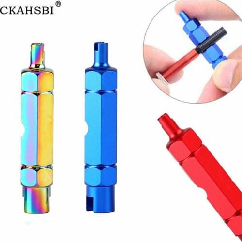 CKAHSBI Double-head Bicycle Wrench Valve Core Disassembly Tool Multifunction Valve Core Removal Tool Wrench Disassembly Durable