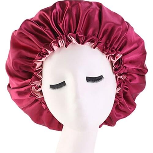 Double-layer Satin Cap Adjustable Size Bonnet Women Breathable Soft Chemo Caps