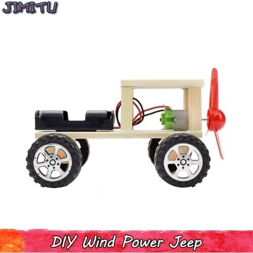 Electric Wind Power Car Assembly Toys Exploring Science Education DIY Model Kits Toy Handmade Creative Experiment Gift for Kids