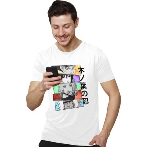 Anime Manga T Shirt Men Pure Cotton Tee Simwill Tshirt Short-Sleeve Urban T-shirt Merch