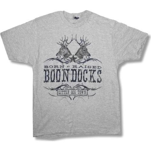Little Big Town Born & Raised Boondocks Heather Grey T Shirt (X-Large)
