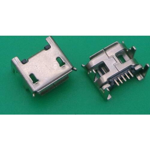 10Pcs Micro USB Jack Connector jack Type B Female 5Pin Tail Board Charging port Socket dc jack v8 plugfor PCB Board